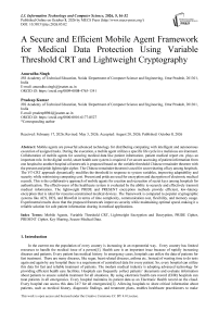 A Secure and Efficient Mobile Agent Framework for Medical Data Protection Using Variable Threshold CRT and Lightweight Cryptography