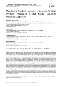 Monitoring Student Learning Outcomes: Student Dropout Prediction Model Using Subgraph Matching Approach