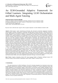 An ILM-Grounded Adaptive Framework for Gifted Learners: Integrating LLM Orchestration and Multi-Agent Tutoring