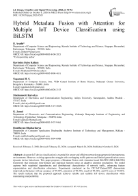 Hybrid Metadata Fusion with Attention for Multiple IoT Device Classification using BiLSTM