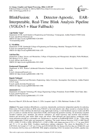 BlinkFusion: A Detector-Agnostic, EAR-Interpretable, Real-Time Blink Analysis Pipeline (YOLOv5 + Haar Fallback)
