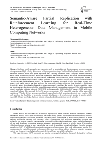 Semantic-Aware Partial Replication with Reinforcement Learning for Real-Time Heterogeneous Data Management in Mobile Computing Networks
