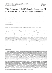 PSO-Optimized Hybrid Scheduler Integrating RR, HRRN and SRTF for Cloud Task Scheduling