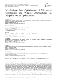 ML-Assisted Joint Optimization of Microwave Components and Wireless Architectures via Adaptive Pelican Optimization