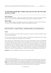 Protecting the health rights of children with special needs (the child of the autism spectrum as a model)