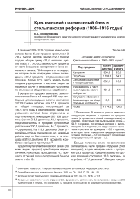 Крестьянский поземельный банк и столыпинская реформа (1906-1916 годы)