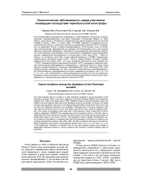 Онкологическая заболеваемость среди участников ликвидации последствий Чернобыльской катастрофы