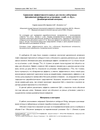 Сравнение эффективности малых доз после γ-облучения Spirostomum ambiguum на установках «γ-cell» и «Луч». Дозиметрический контроль