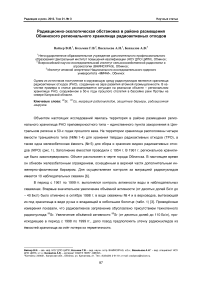 Радиационно-экологическая обстановка в районе размещения Обнинского регионального хранилища радиоактивных отходов