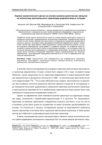 Оценка экологического риска на основе анализа критических нагрузок на экосистему регионального хранилища радиоактивных отходов