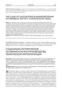 Социально-исторические особенности воспроизводства технической интеллигенции