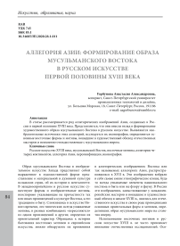 Аллегория Азии: формирование образа мусульманского Востока в русском искусстве первой половины XVIII века