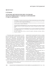 Теоретико-методологические основания конструктивистского подхода в образовании студента-дизайнера