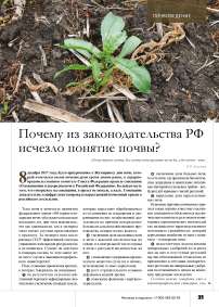 Почему из законодательства РФ исчезло понятие почвы?