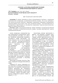 Генезис категориальной конструкции "конкурентоспособность товара"