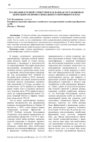 Реализация клубной атрибутики как важная составляющая деятельности профессионального спортивного клуба