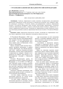 Страхование банковских вкладов в Российской Федерации