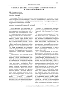 Факторы и динамика миграционной активности опорных вузов Самарской области