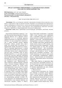 Представления современных студентов об идеальных параметрах женской фигуры