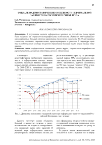 Социально-демографические особенности неформальной занятости на российском рынке труда