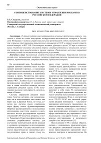 Совершенствование системы управления рисками в Российской Федерации