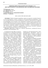 Цифроизация технологического процесса и документооборота предприятия авиатопливообеспечения