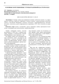 Основные коррупционные угрозы публичной власти РФ в 2021