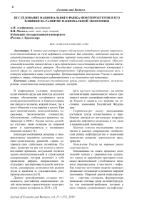 Исследование национального рынка нефтепродуктов и его влияния на развитие национальной экономики