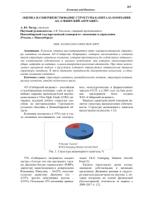 Оценка и совершенствование структуры капитала компании АО "Сибирский антрацит"