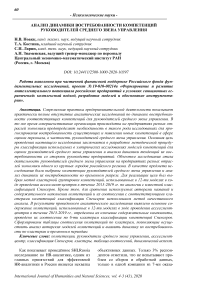 Анализ динамики востребованности компетенций руководителей среднего звена управления