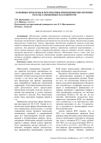 Основные проблемы и перспективы применения обеспечения уплаты таможенных платежей в РФ