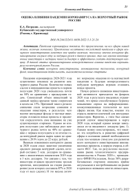 Оценка влияния пандемии коронавируса на венчурный рынок России