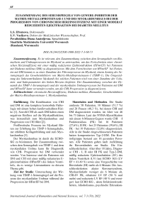 Zusammenhang des serumspiegels von gewebe-inhibitor der matrix-metalloproteinase-1 und des myokardumbaus bei der progression von chronischer herzinsuffizienz mit einer moderat reduzierten ejektfraktion bei diabetes mellitus