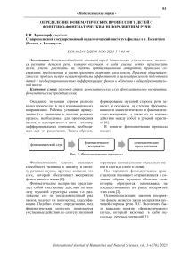 Определение фонематических процессов у детей с фонетико-фонематическим недоразвитием речи