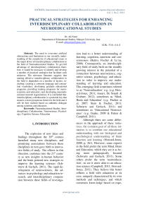 Practical strategies for enhancing interdisciplinary collaboration in neuroeducational studies