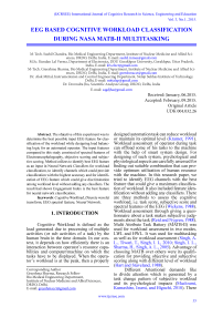 EEG based cognitive workload classification during NASA MATB-II multitasking