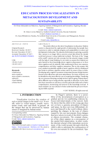 Education process visualization in metacognition development and sustainability