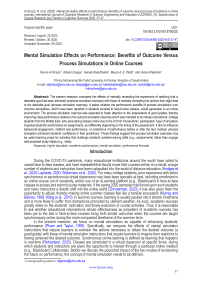 Mental simulation effects on performance: benefits of outcome versus process simulations in online courses