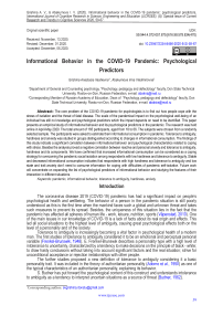 Informational behavior in the COVID-19 pandemic: psychological predictors