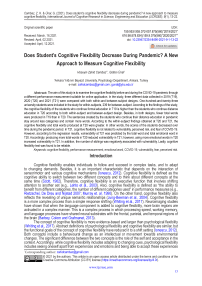 Does student’s cognitive flexibility decrease during pandemic? A new approach to measure cognitive flexibility