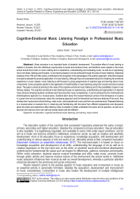 Cognitive-emotional music listening paradigm in professional music education