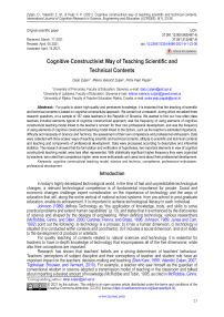 Cognitive constructivist way of teaching scientific and technical contents