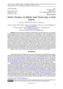 Students’ perception and attitudes toward faculty image on social networks