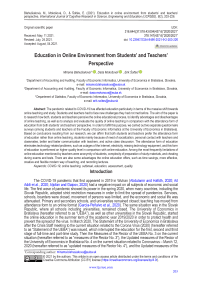 Education in online environment from students’ and teachers’ perspective