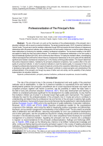 Professionalization of the principal’s role