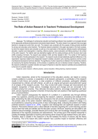 The role of action research in teachers' professional development