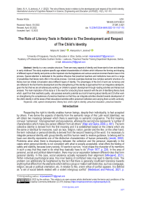 The role of literary texts in relation to the development and respect of the child’s identity