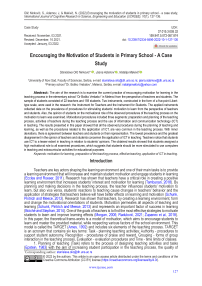 Encouraging the motivation of students in primary school - a case study