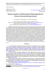 Students’ acceptance of mobile augmented reality applications in primary and secondary biology education