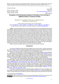 Recognition of facial expressions based on information from the areas of highest increase in luminance contrast